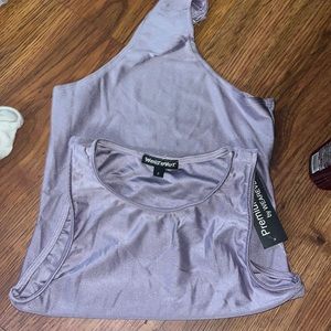 Purple Silk Bodysuit